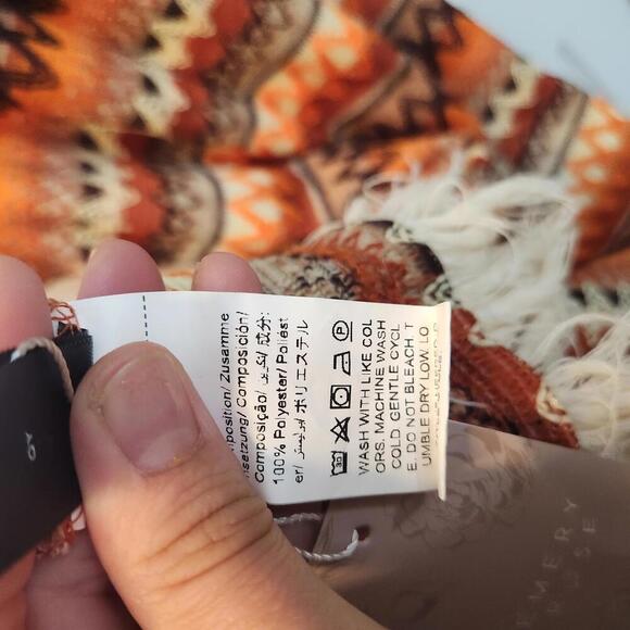 EMERY ROSE Women's Bohemian Style Maxi Dress with Fringe Detail- Small - Picture 7 of 8